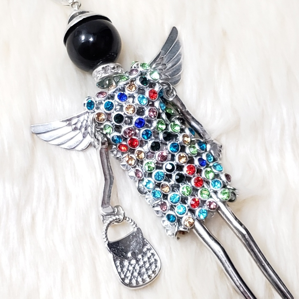 💎💎 Crystals Cute Doll Handbag Keychain Keycharm